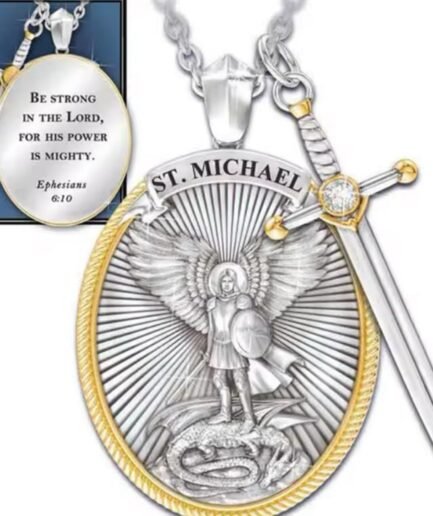 Ciondolo di  San Michele +collana