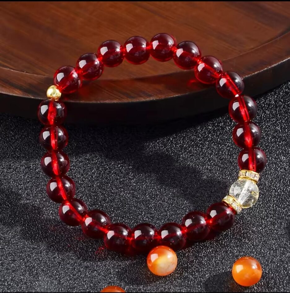 Img questo bracciale di perle naturali rosse di alta qualita dona protezione spirituale della corte celestiale